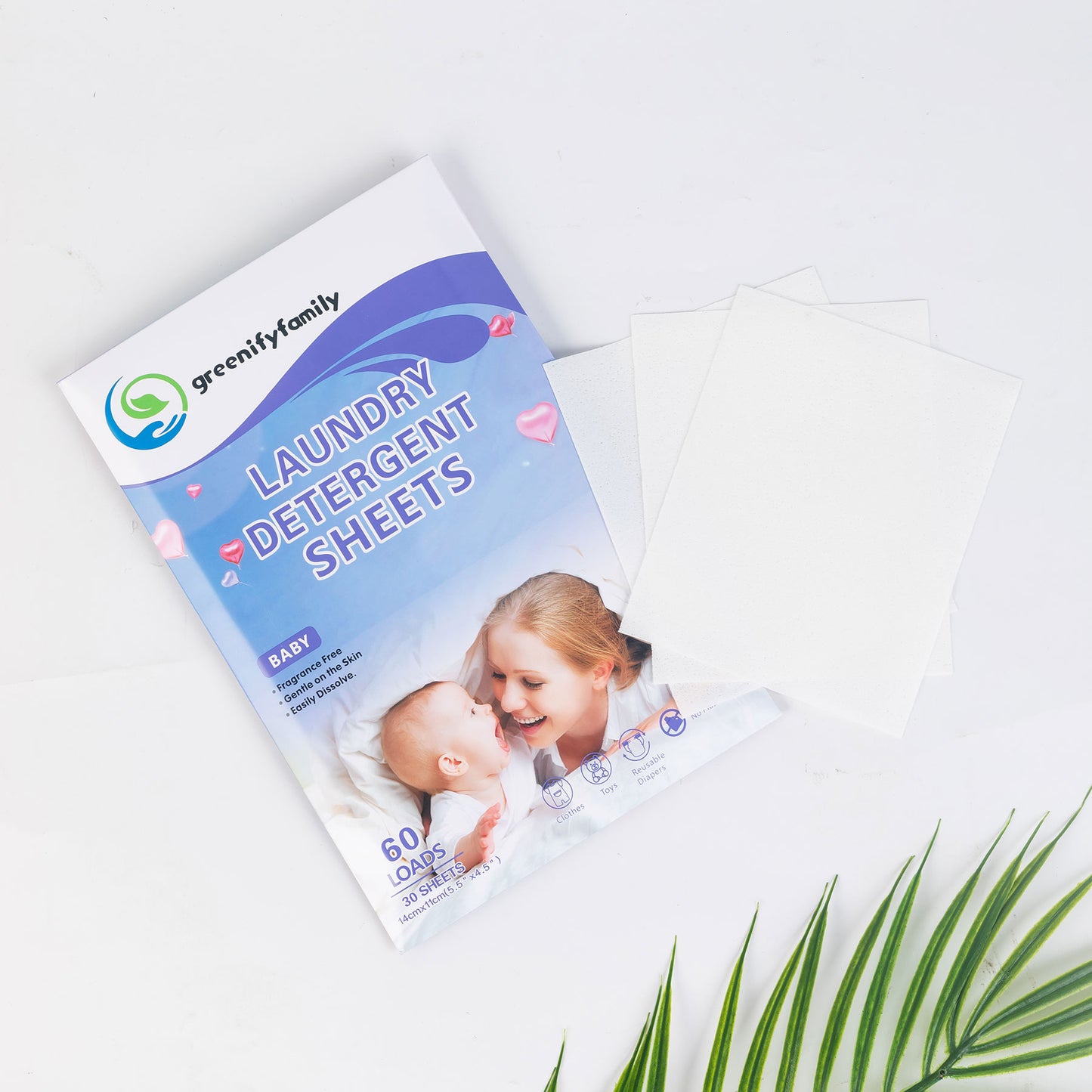 Eco-friendly Laundry Detergent Sheets