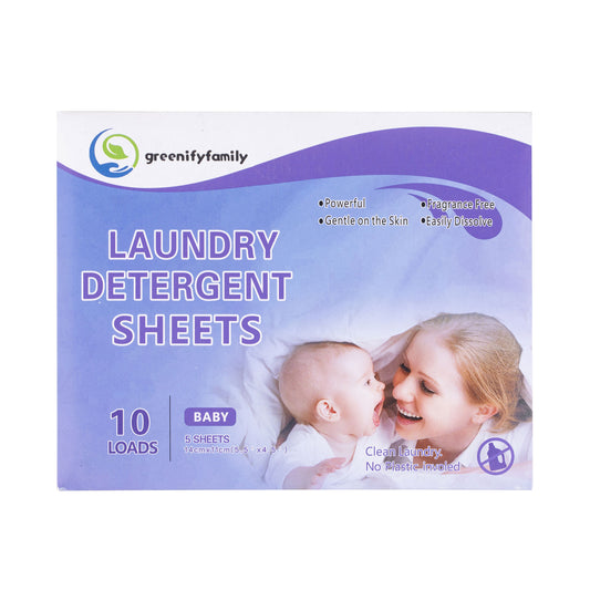 10 Loads - Travel Eco-Friendly Laundry Detergent Sheets